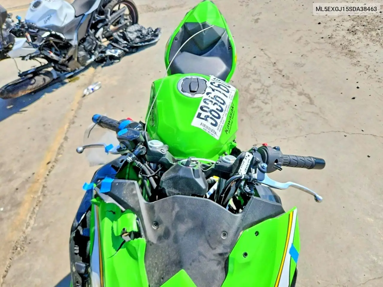 2025 Kawasaki Ex500 A VIN: ML5EXGJ15SDA38463 Lot: 58361606