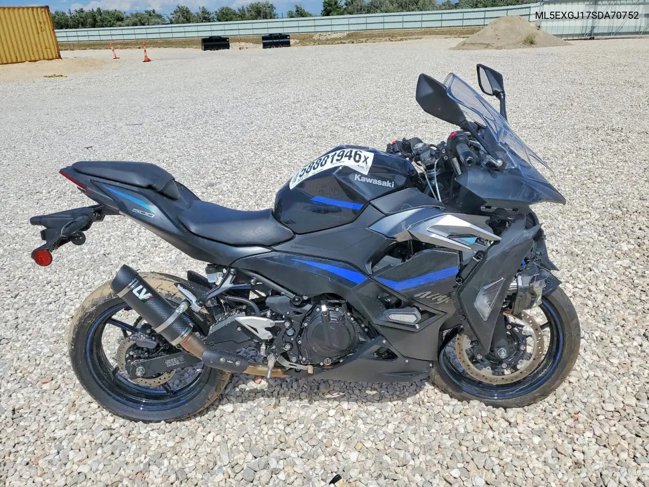 2025 Kawasaki Ex500 A VIN: ML5EXGJ17SDA70752 Lot: 58801946