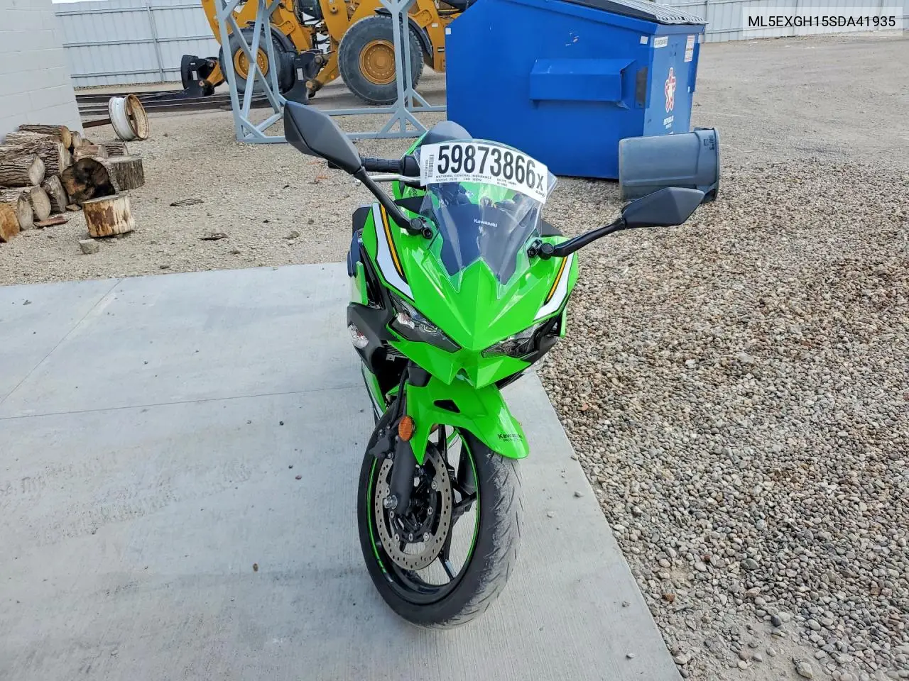 2025 Kawasaki Ex500 H VIN: ML5EXGH15SDA41935 Lot: 59873866