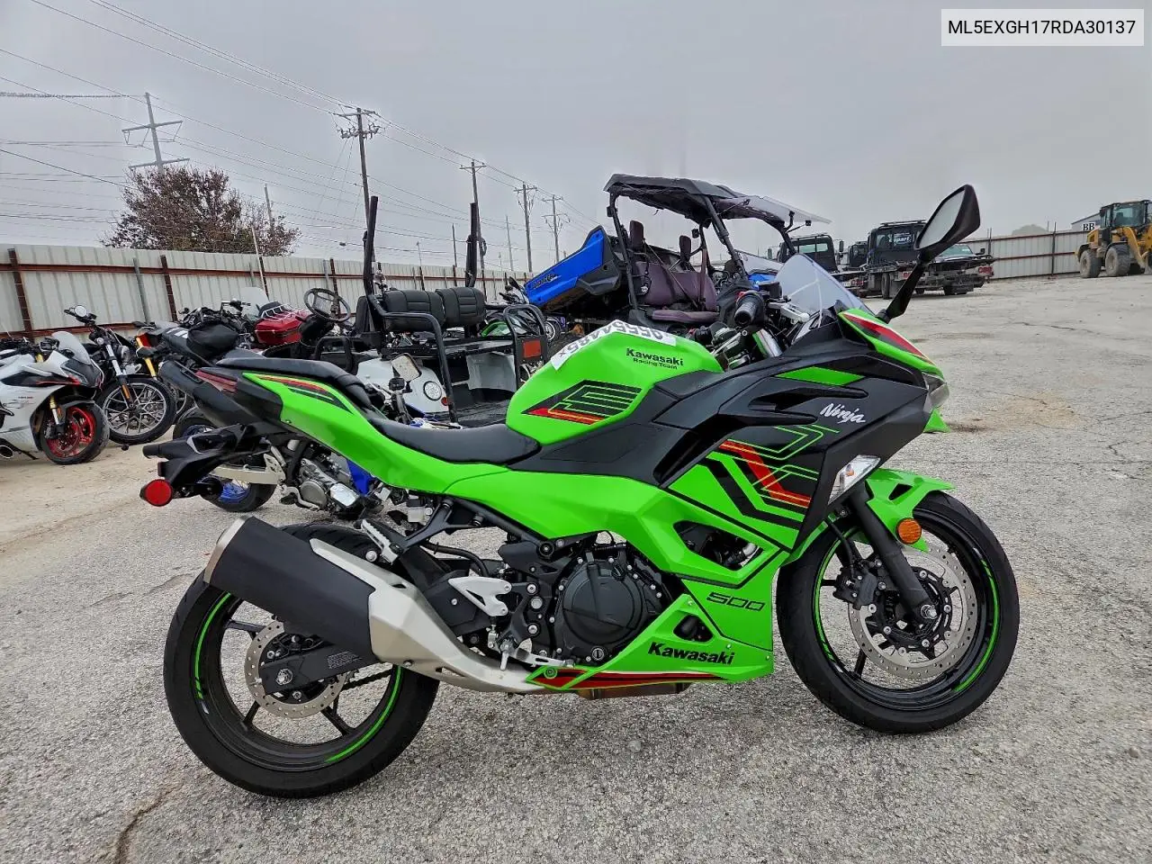2024 Kawasaki Ex500 H VIN: ML5EXGH17RDA30137 Lot: 95554485