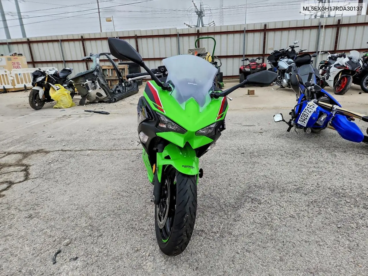 2024 Kawasaki Ex500 H VIN: ML5EXGH17RDA30137 Lot: 95554485