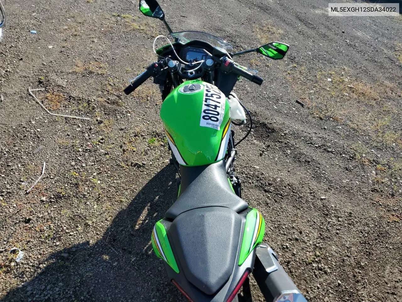 2025 Kawasaki Ex500 H VIN: ML5EXGH12SDA34022 Lot: 80475265