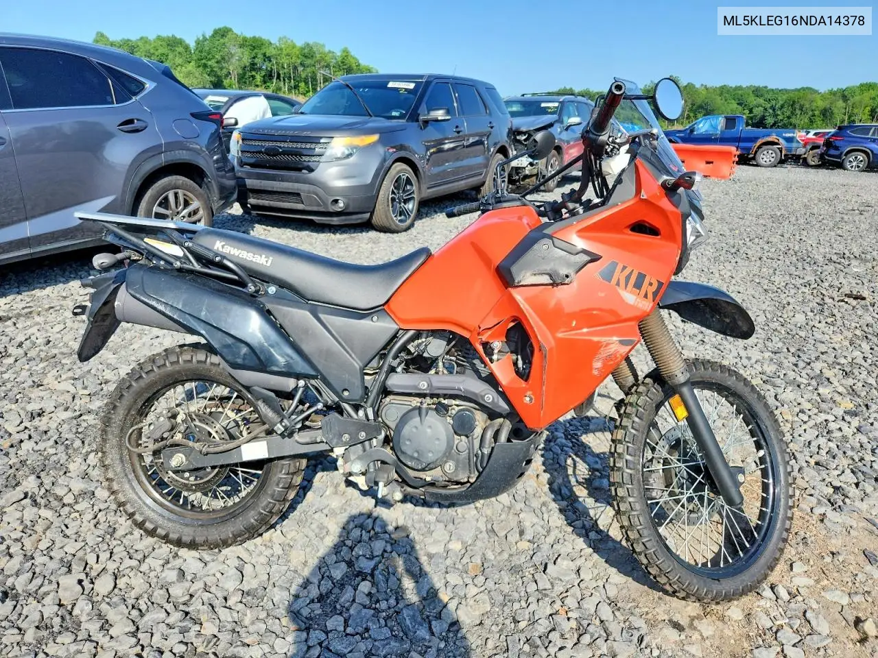 2022 Kawasaki Klr650 VIN: ML5KLEG16NDA14378 Lot: 59665046