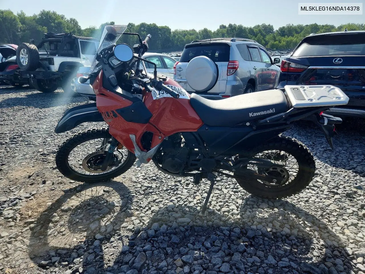 2022 Kawasaki Klr650 VIN: ML5KLEG16NDA14378 Lot: 59665046