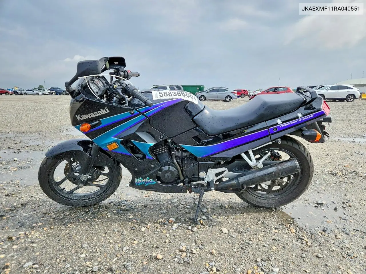 1994 Kawasaki Ex250 VIN: JKAEXMF11RA040551 Lot: 58836686