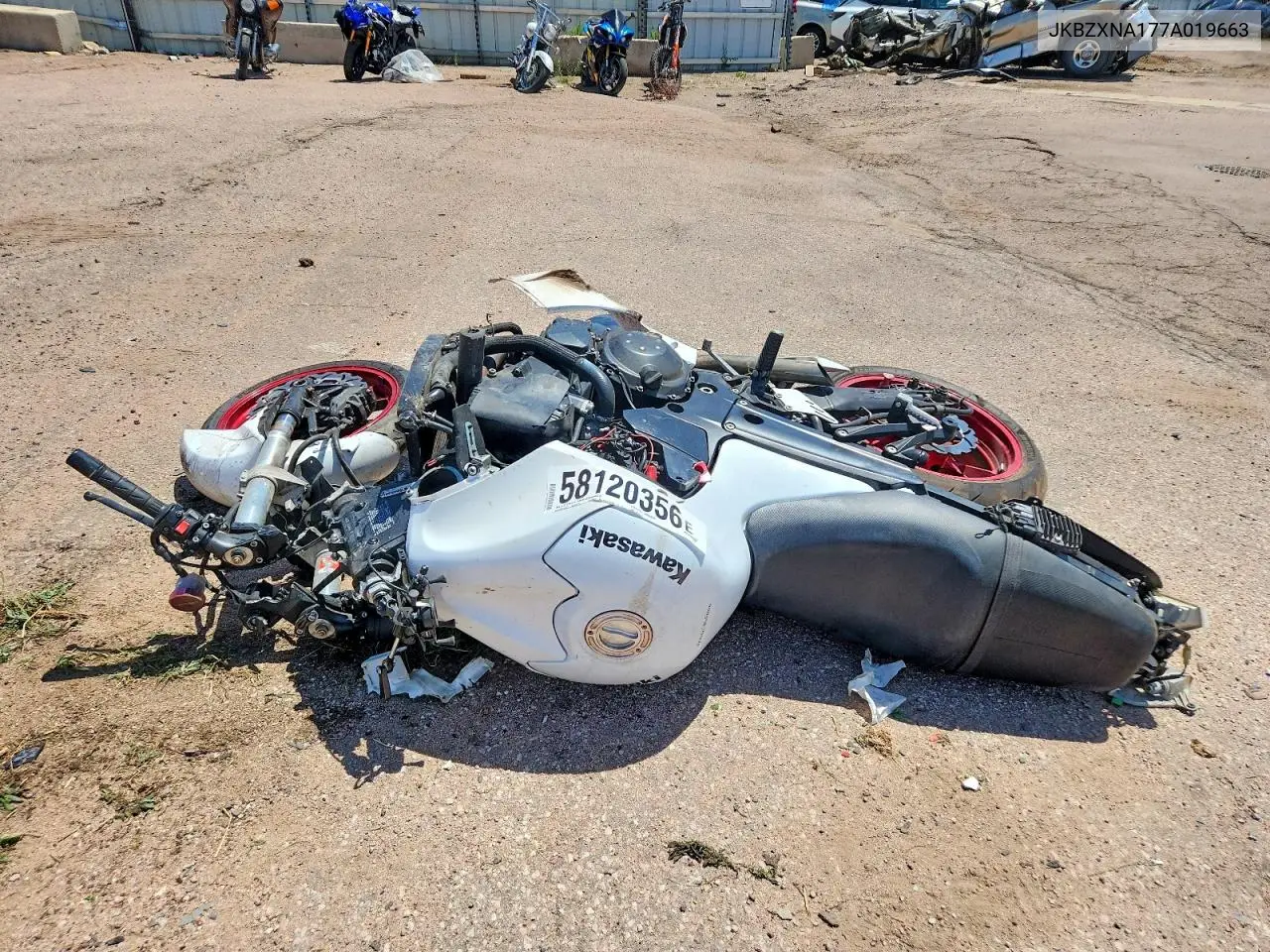 2007 Kawasaki Zx1400 A VIN: JKBZXNA177A019663 Lot: 58120356