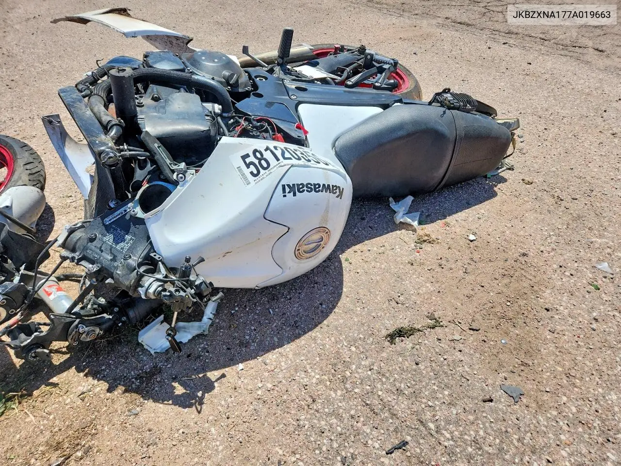 2007 Kawasaki Zx1400 A VIN: JKBZXNA177A019663 Lot: 58120356