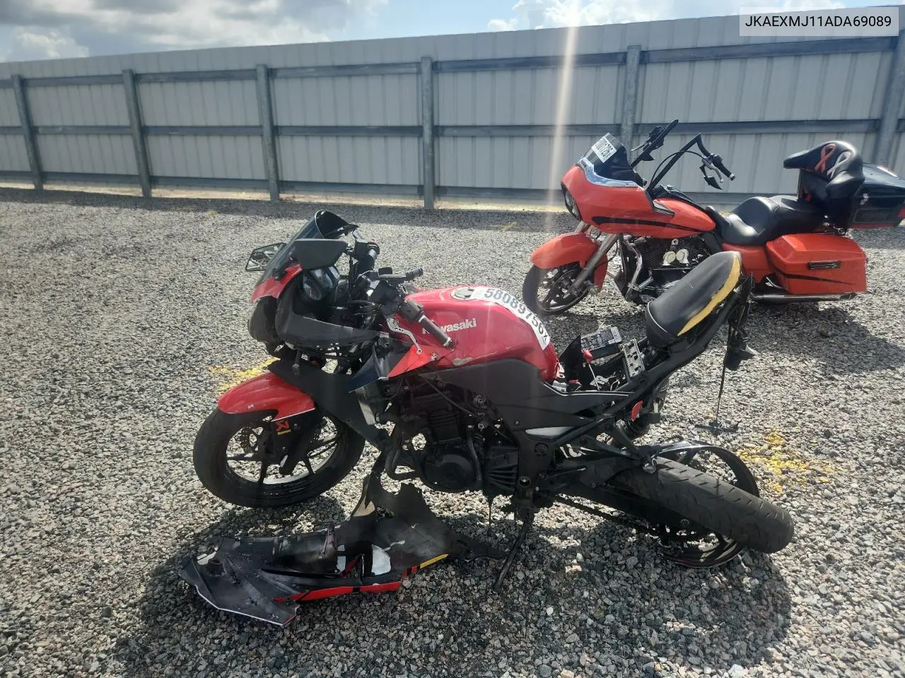 2010 Kawasaki Ex250 J VIN: JKAEXMJ11ADA69089 Lot: 58089756
