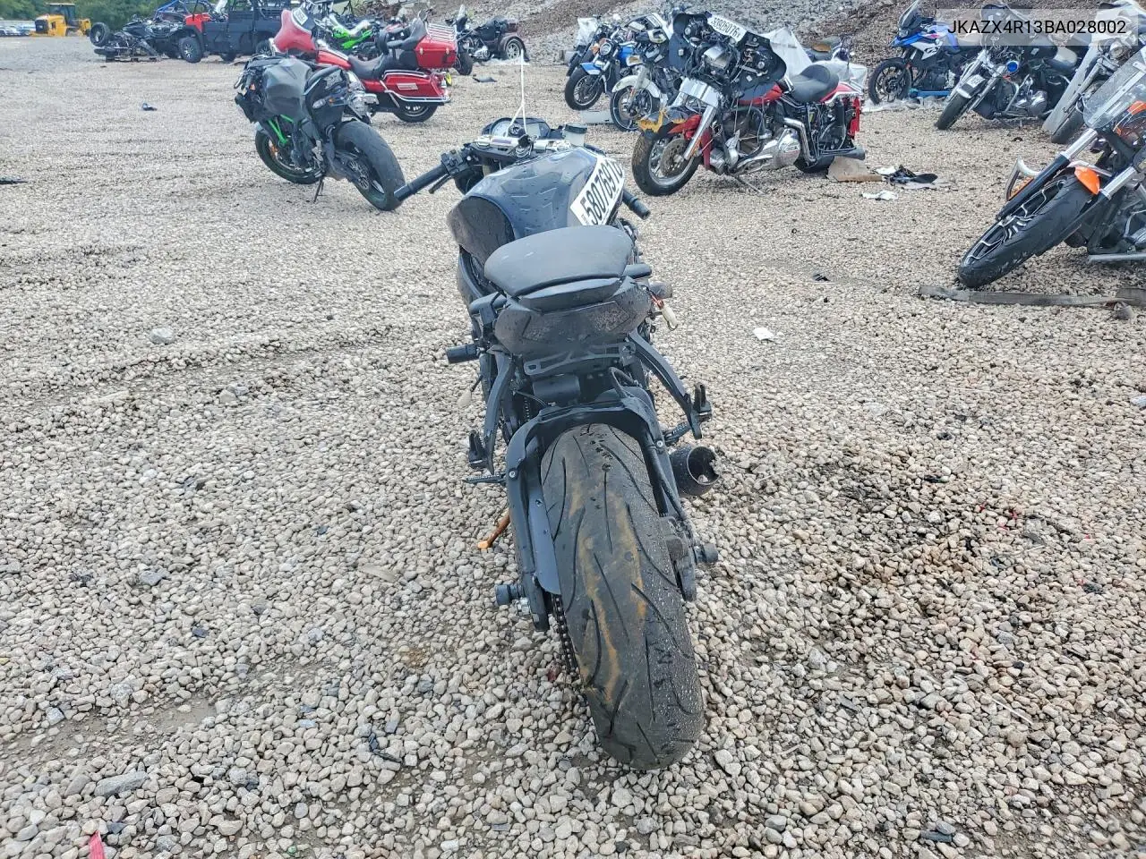 2011 Kawasaki Zx600 R VIN: JKAZX4R13BA028002 Lot: 58076916