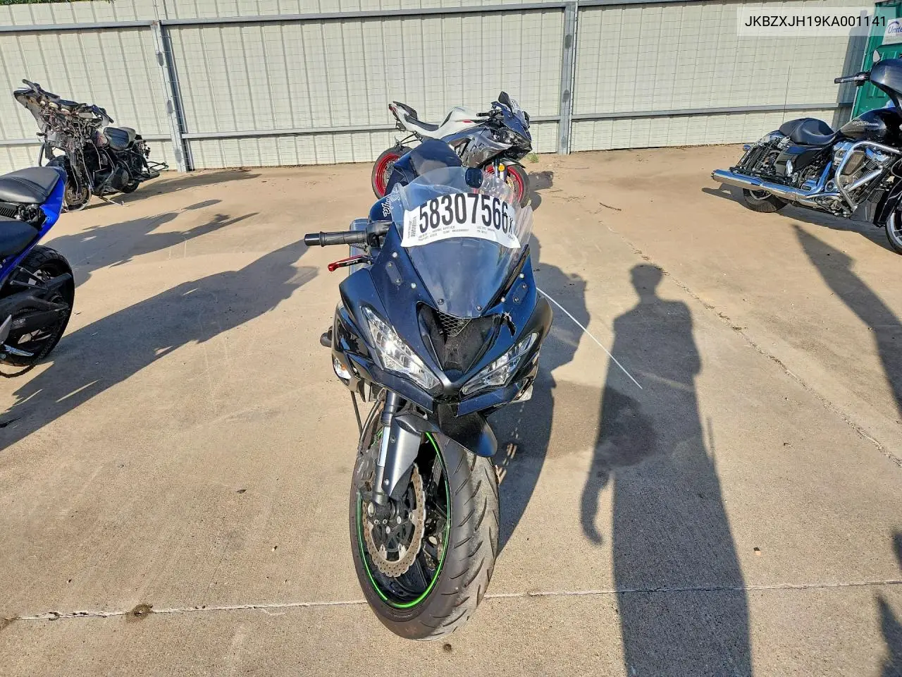 2019 Kawasaki Zx636 K VIN: JKBZXJH19KA001141 Lot: 58307566