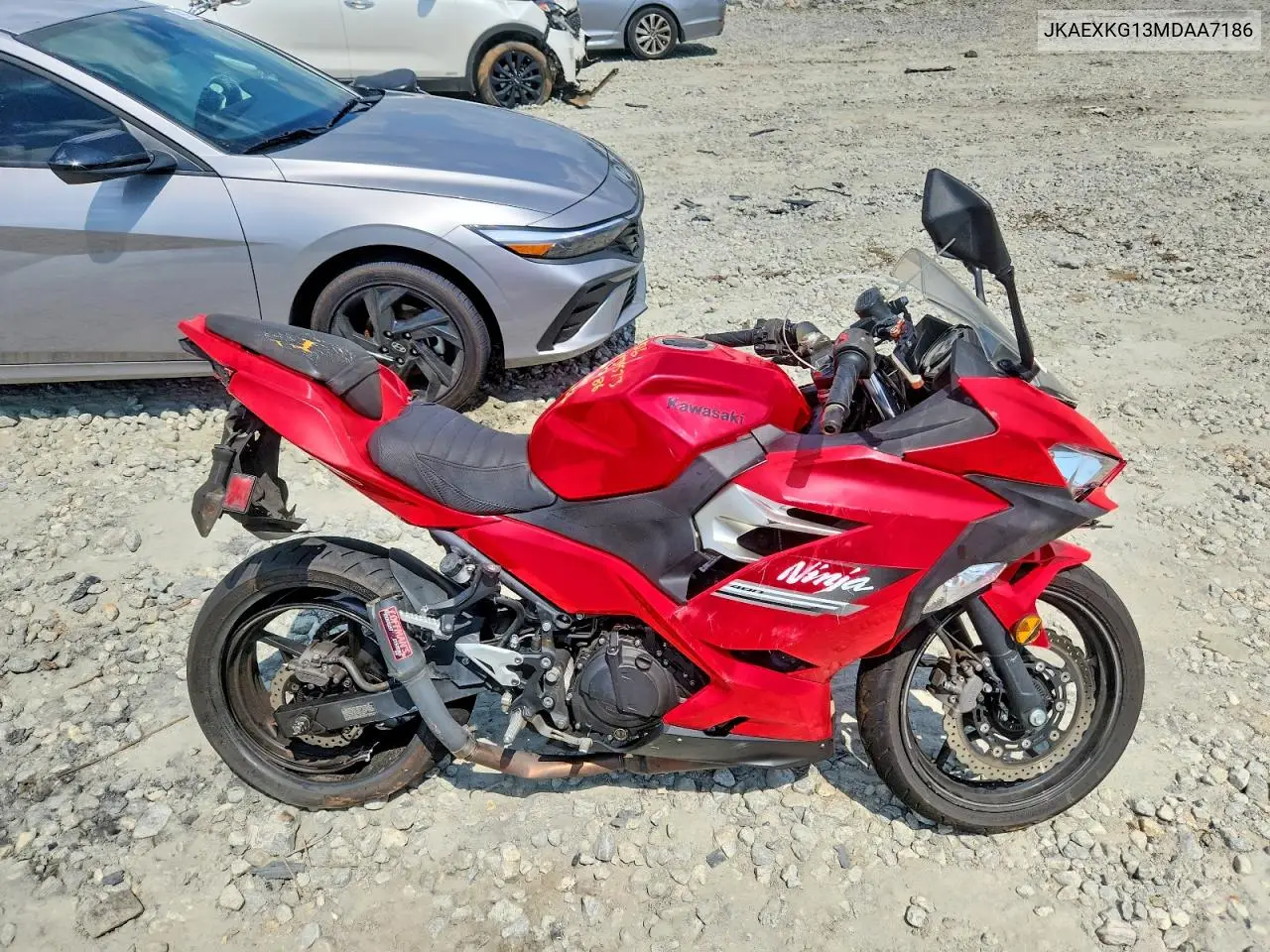 2021 Kawasaki Ex400 VIN: JKAEXKG13MDAA7186 Lot: 59613616