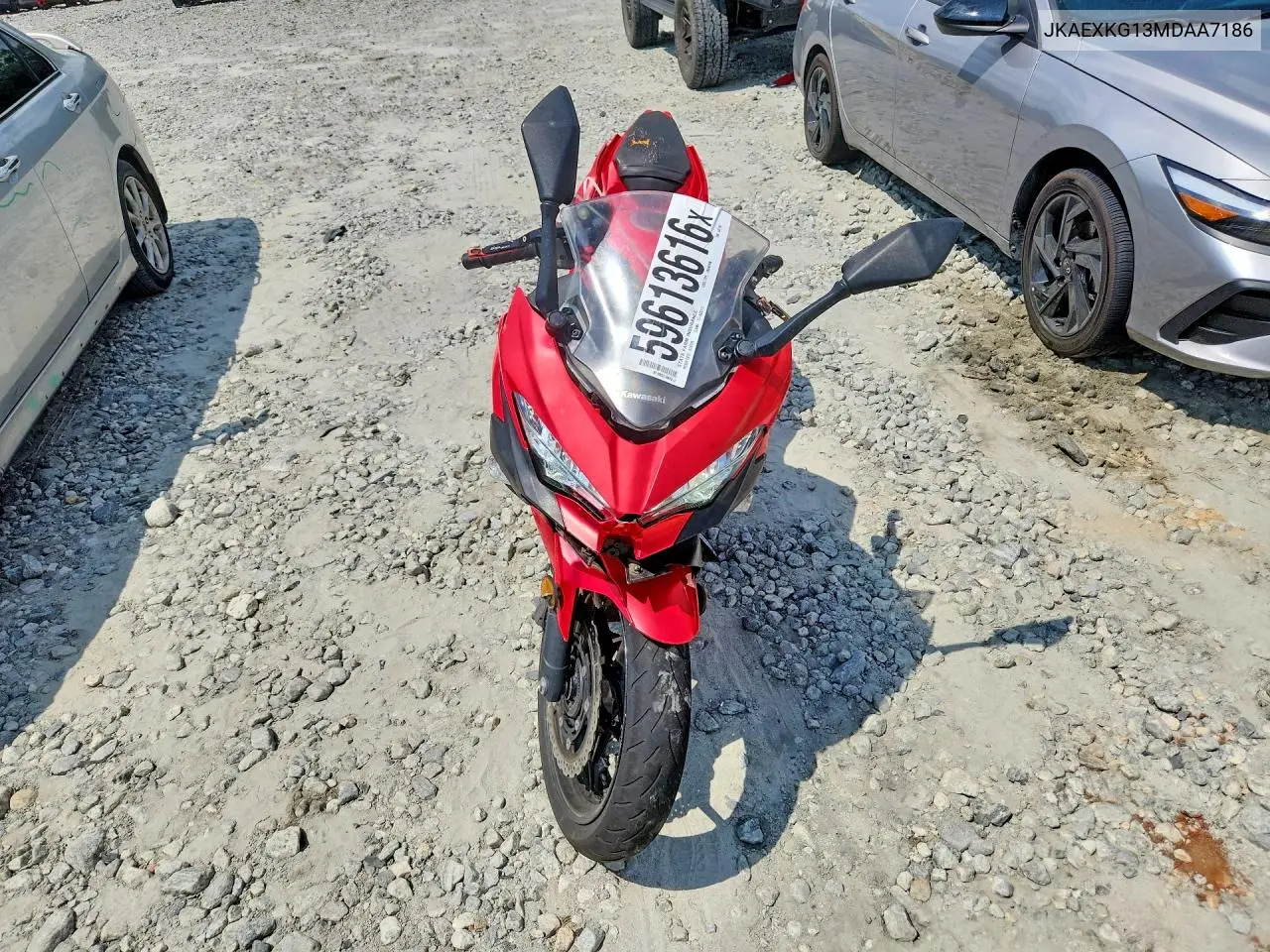 2021 Kawasaki Ex400 VIN: JKAEXKG13MDAA7186 Lot: 59613616