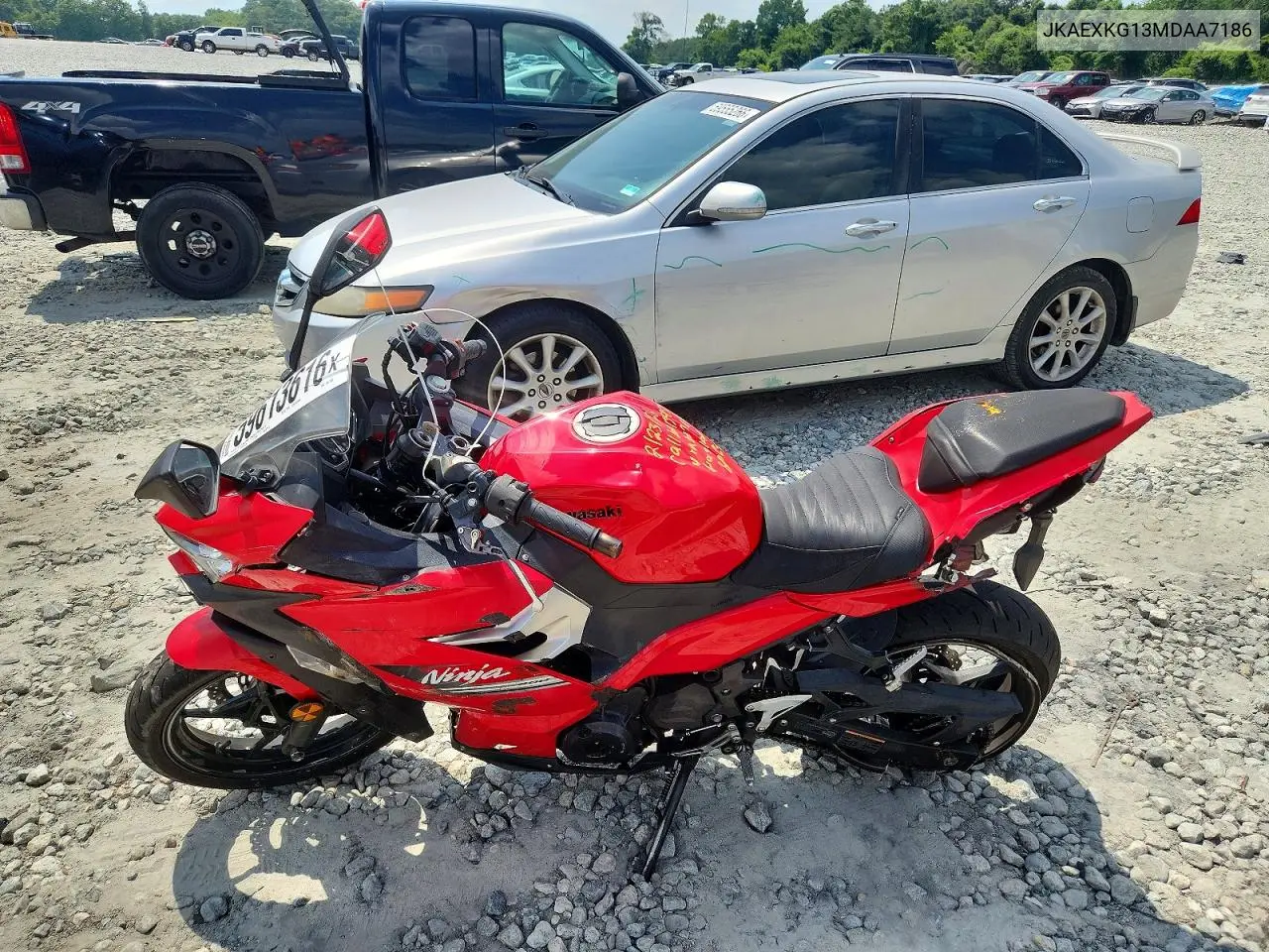 2021 Kawasaki Ex400 VIN: JKAEXKG13MDAA7186 Lot: 59613616