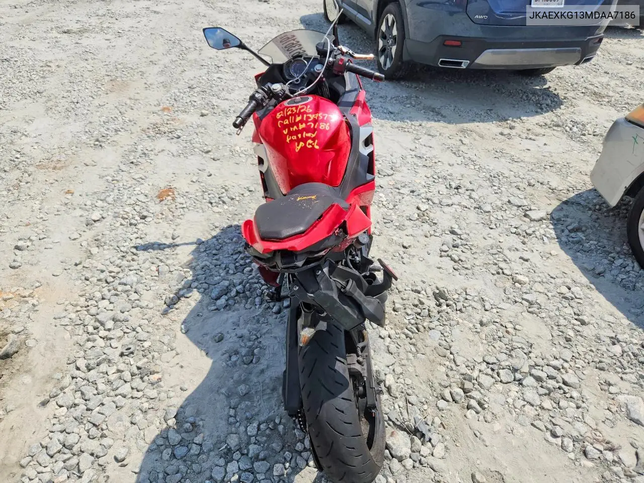 2021 Kawasaki Ex400 VIN: JKAEXKG13MDAA7186 Lot: 59613616