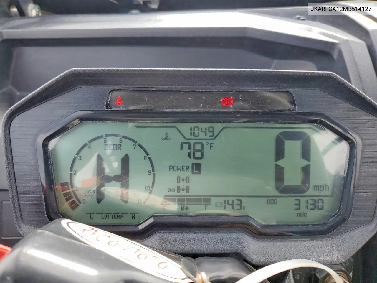 2021 Kawasaki Krf 1000 Utility Vehicle VIN: JKARFCA12MB514127 Lot: 50096826