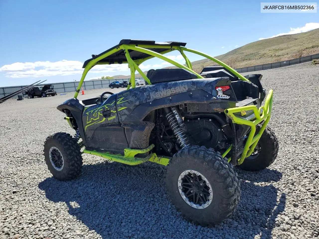 2021 Kawasaki Teryx Utility Vehicle VIN: JKARFCB16MB502366 Lot: 51323346
