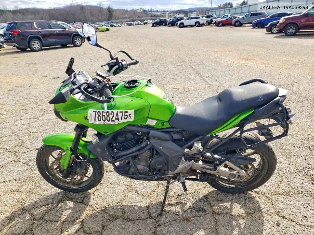 2009 Kawasaki Le650 A VIN: JKALEEA119A039393 Lot: 78682475