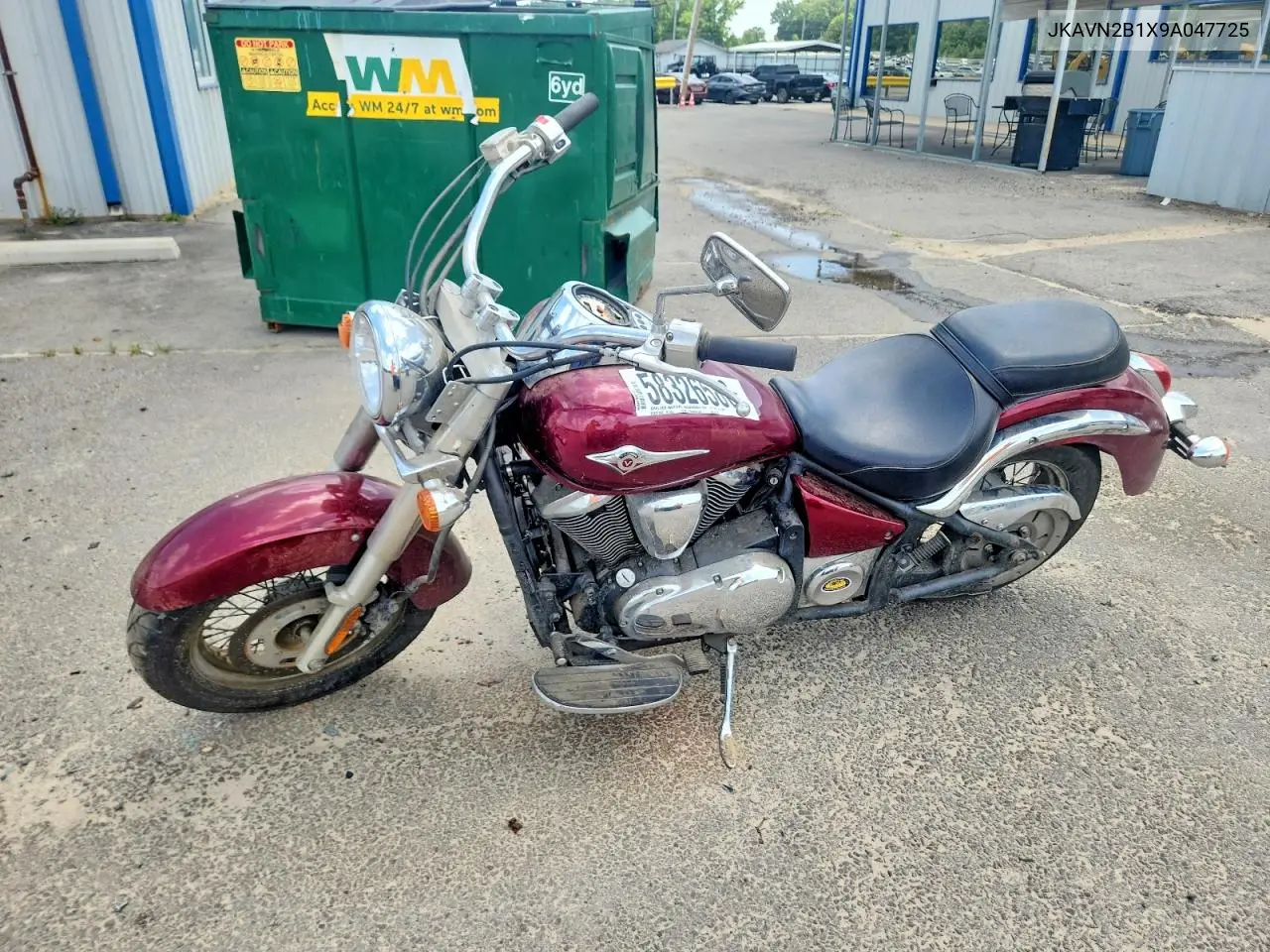 2009 Kawasaki Vn900 B VIN: JKAVN2B1X9A047725 Lot: 58326586