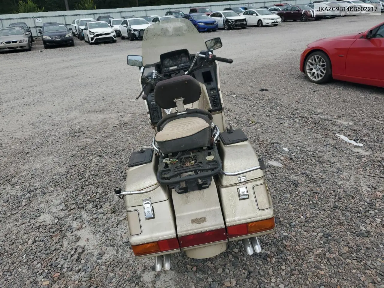 1989 Kawasaki Zg1200 VIN: JKAZG9B14KB502217 Lot: 71425395