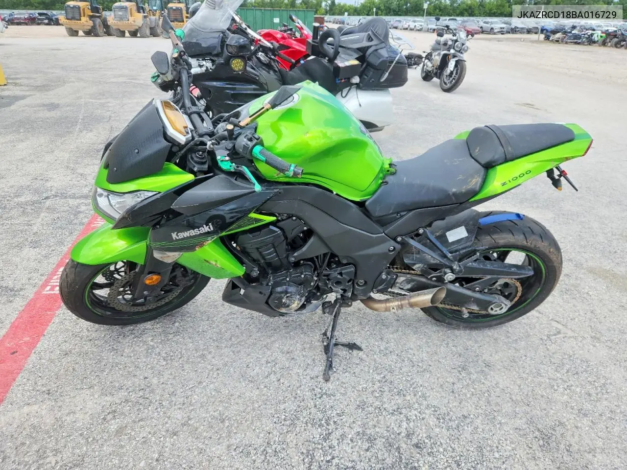 2011 Kawasaki Zr1000 D VIN: JKAZRCD18BA016729 Lot: 57149806