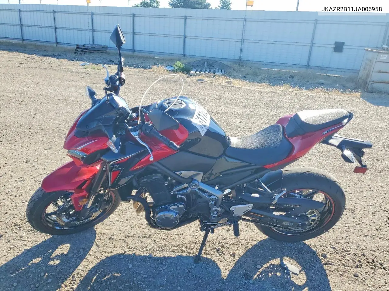 2018 Kawasaki Zr900 VIN: JKAZR2B11JA006958 Lot: 61116276