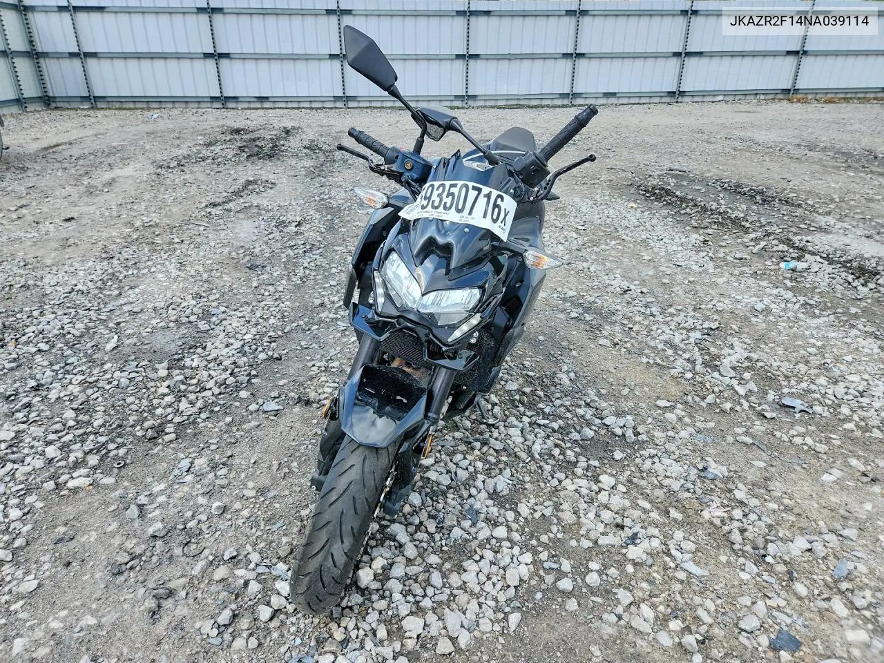 2022 Kawasaki Zr900 VIN: JKAZR2F14NA039114 Lot: 59350716