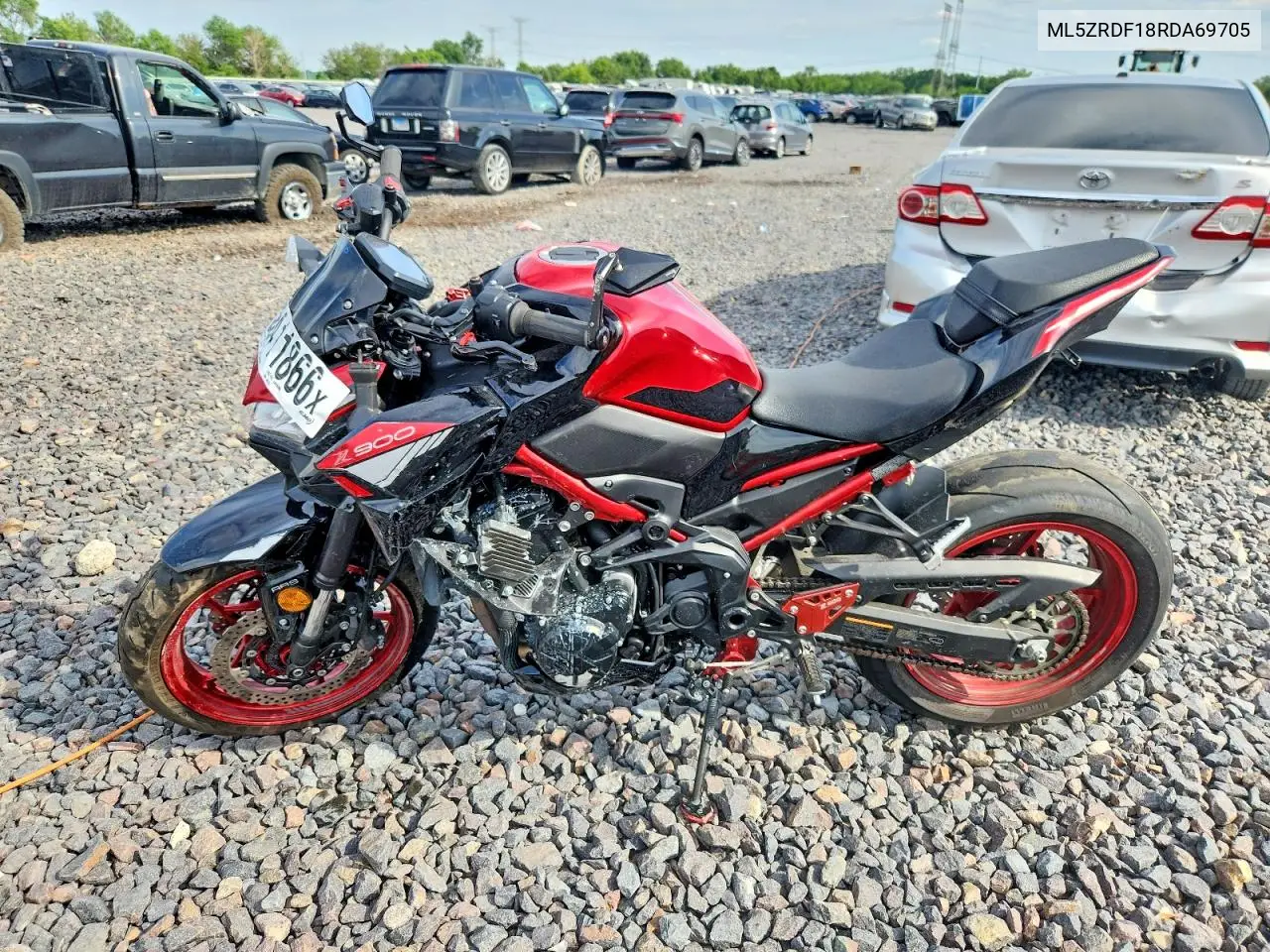 2024 Kawasaki Zr900 F VIN: ML5ZRDF18RDA69705 Lot: 55411866