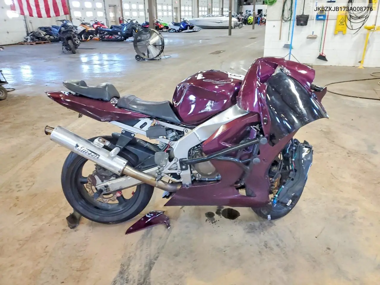 2003 Kawasaki Zx636 B1 VIN: JKBZXJB173A008776 Lot: 61123746