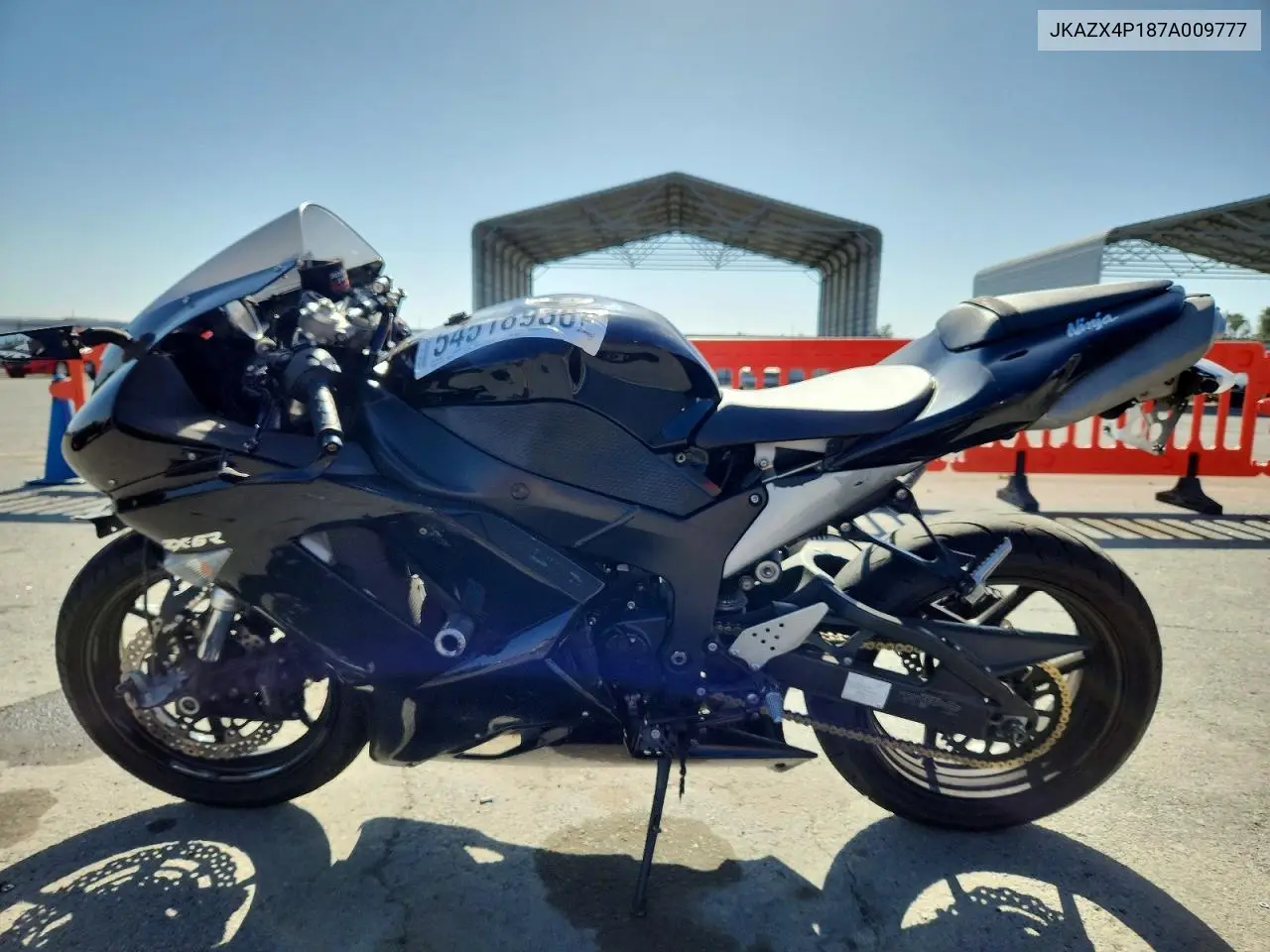 2007 Kawasaki Zx600 P VIN: JKAZX4P187A009777 Lot: 54518936
