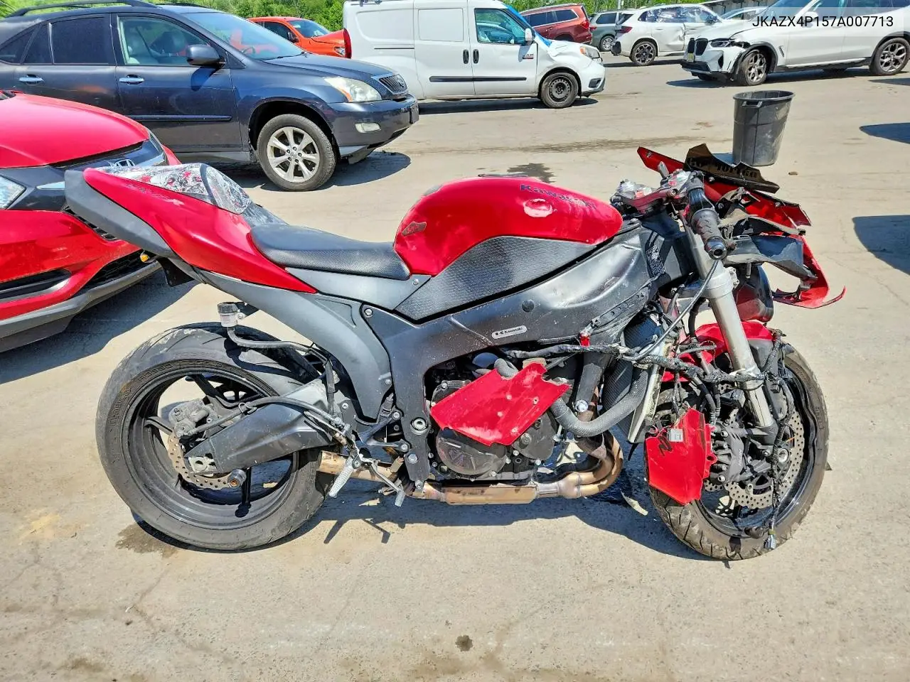 2007 Kawasaki Zx600 P VIN: JKAZX4P157A007713 Lot: 56450166
