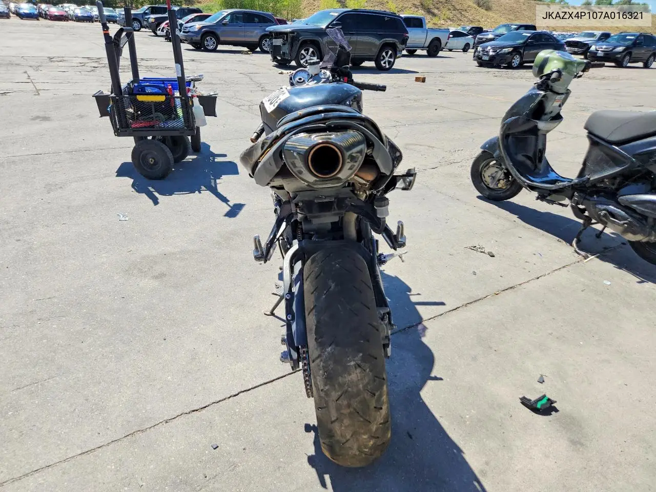 2007 Kawasaki Zx600 P VIN: JKAZX4P107A016321 Lot: 60606106