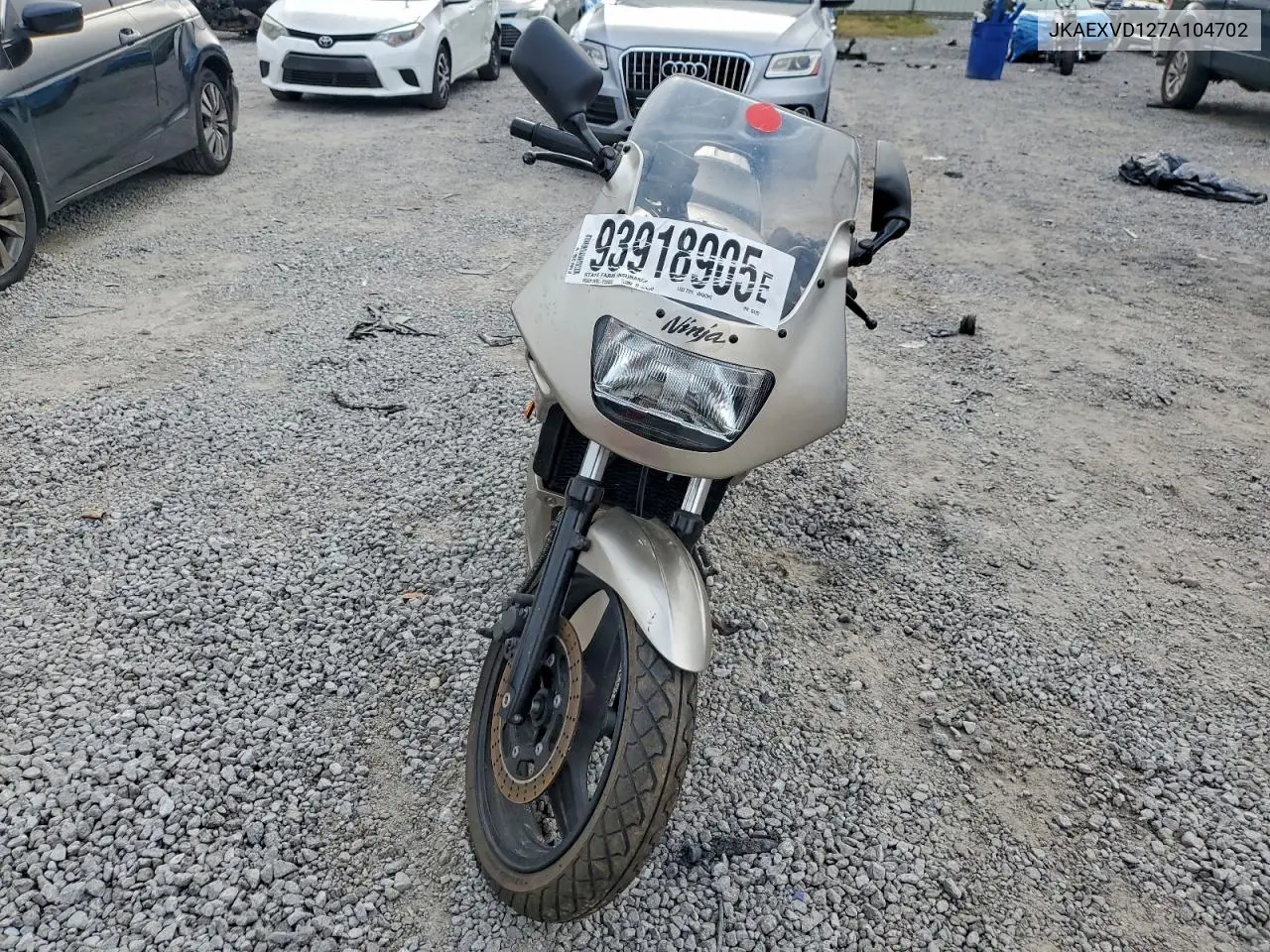 2007 Kawasaki Ex500 D VIN: JKAEXVD127A104702 Lot: 93918905