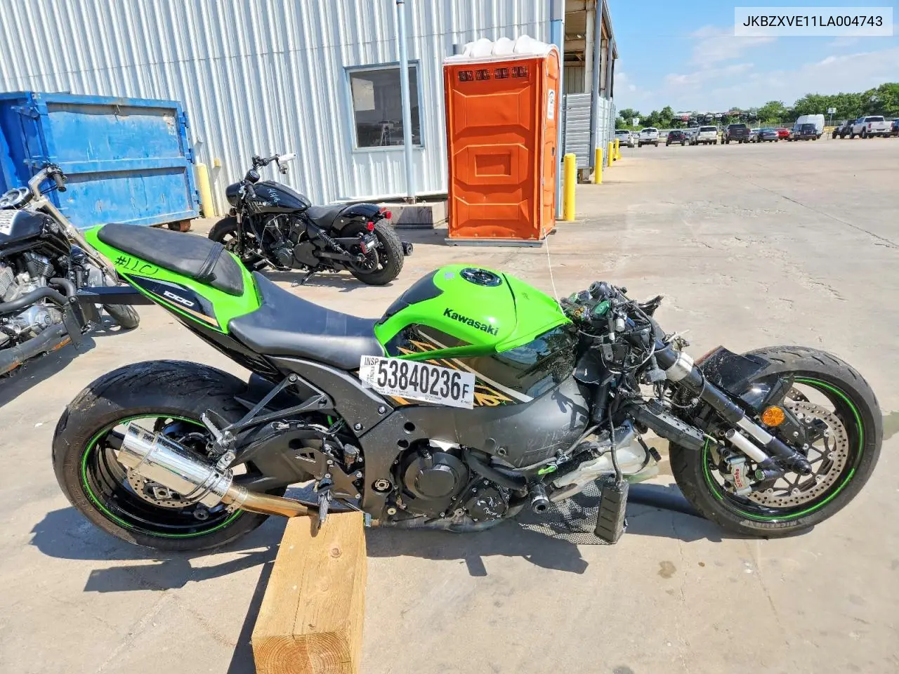 2020 Kawasaki Zx1002 VIN: JKBZXVE11LA004743 Lot: 53840236