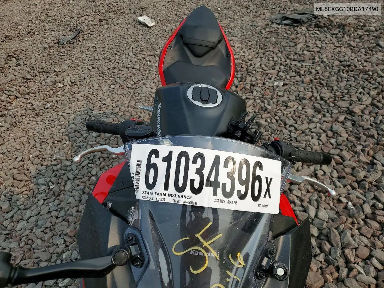 2024 Kawasaki Ex500 VIN: ML5EXGG10RDA17490 Lot: 61034396