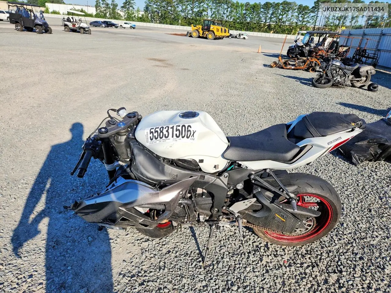 2025 Kawasaki Zx636 K VIN: JKBZXJK17SA011434 Lot: 55831506
