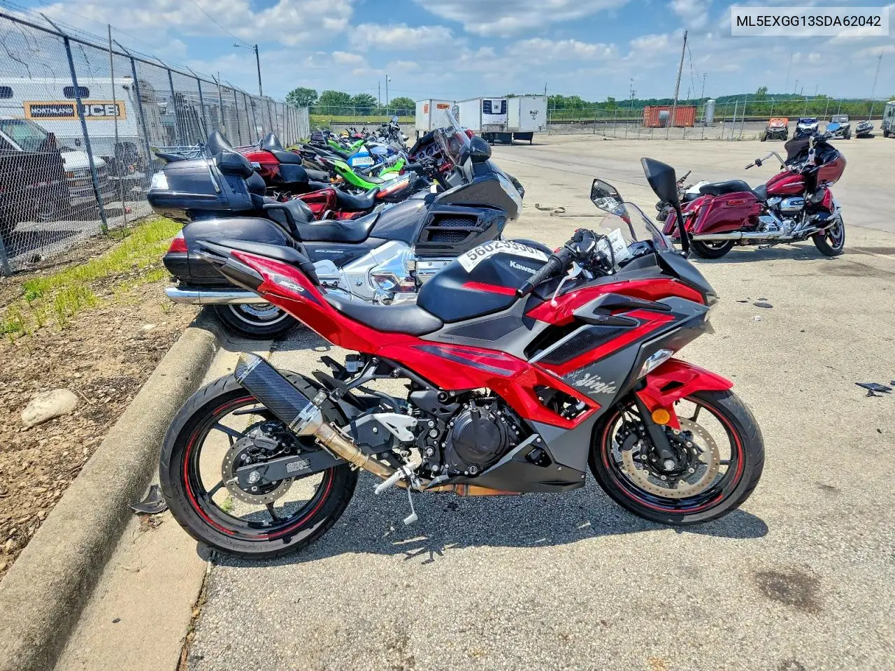 2025 Kawasaki Ex500 VIN: ML5EXGG13SDA62042 Lot: 56029956