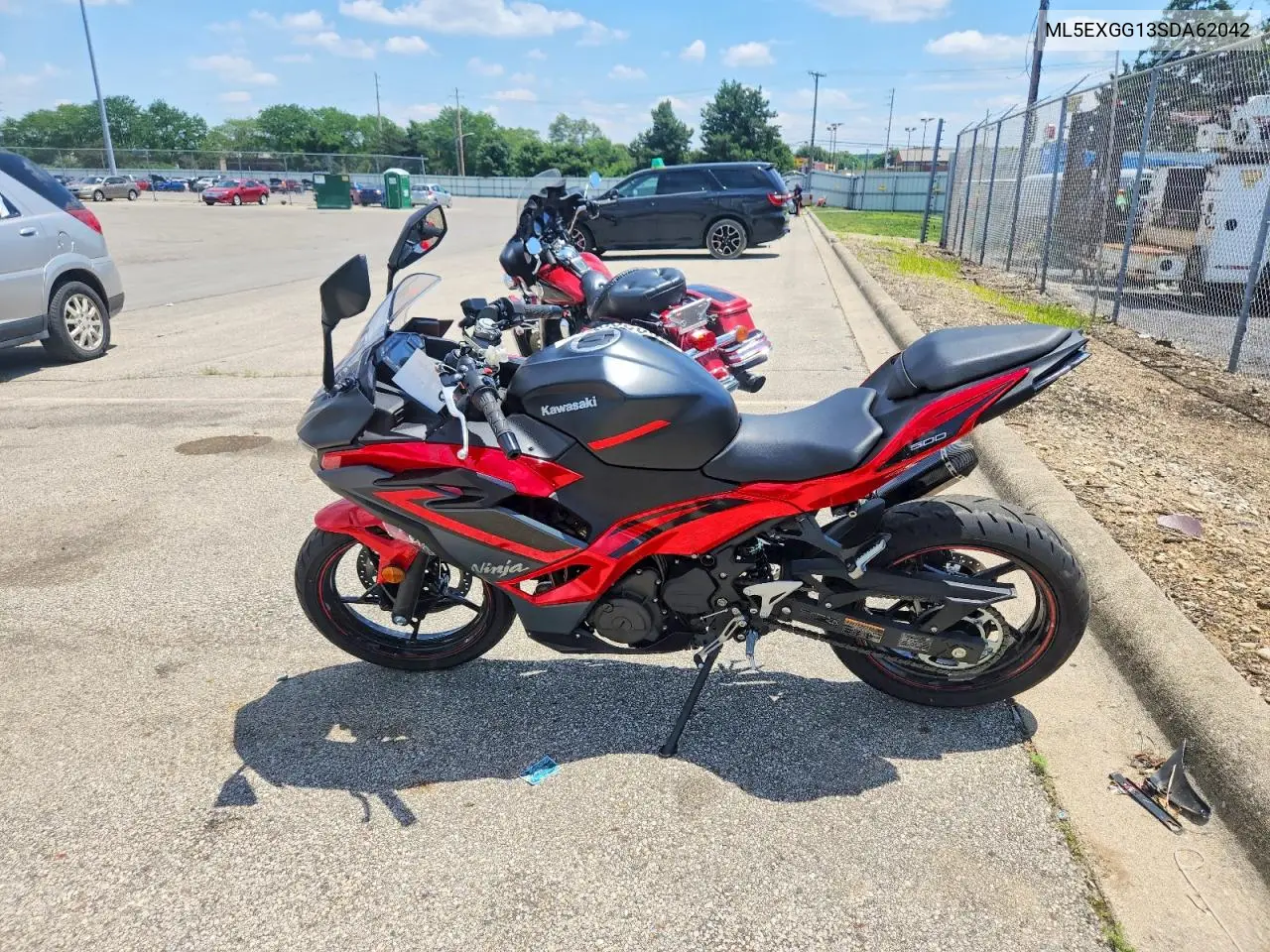 2025 Kawasaki Ex500 VIN: ML5EXGG13SDA62042 Lot: 56029956