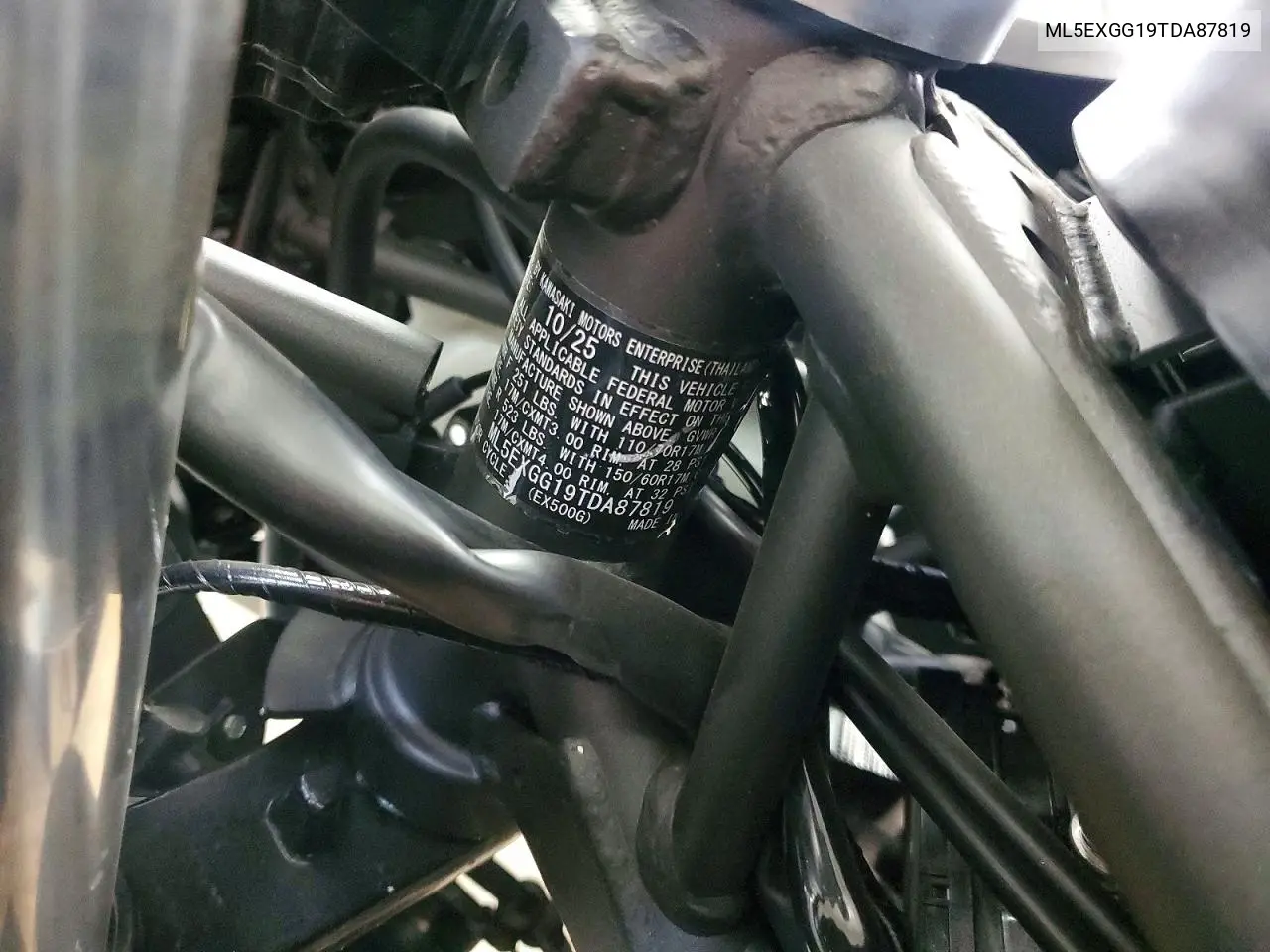 2026 Kawasaki Ex500 VIN: ML5EXGG19TDA87819 Lot: 61366526
