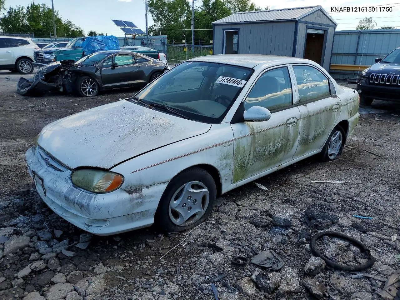 2001 Kia Sephia Base VIN: KNAFB121615011750 Lot: 57586466
