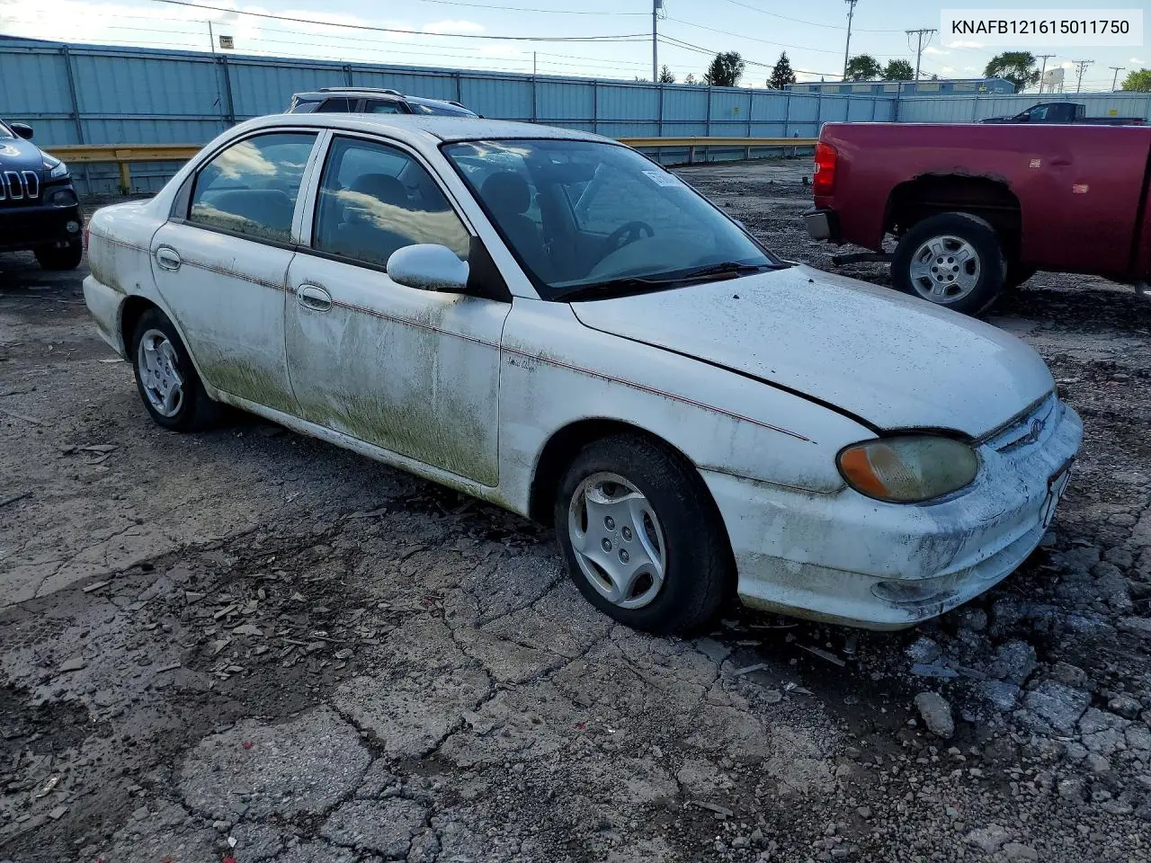 2001 Kia Sephia Base VIN: KNAFB121615011750 Lot: 57586466