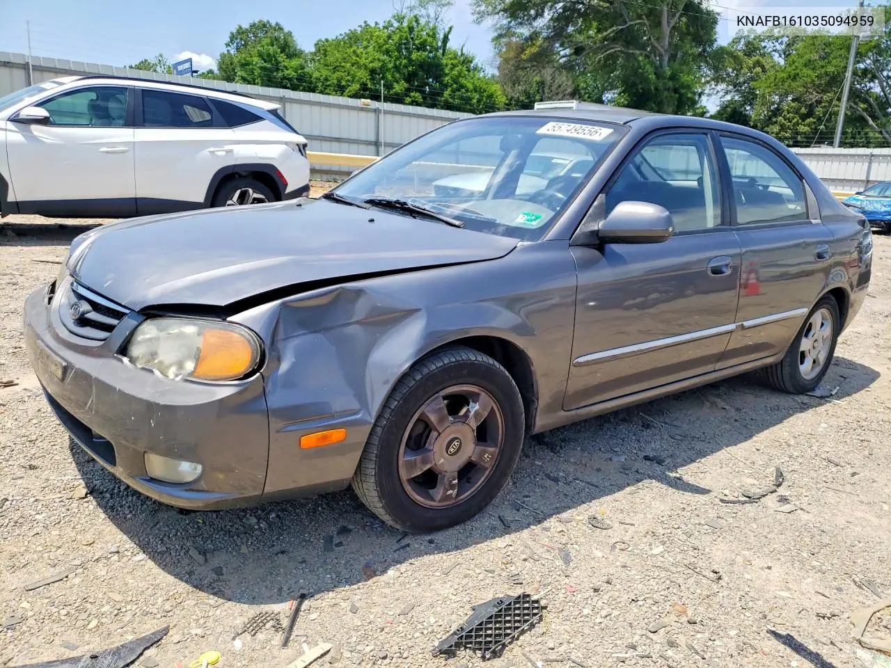 2003 Kia Spectra Gs VIN: KNAFB161035094959 Lot: 55749556