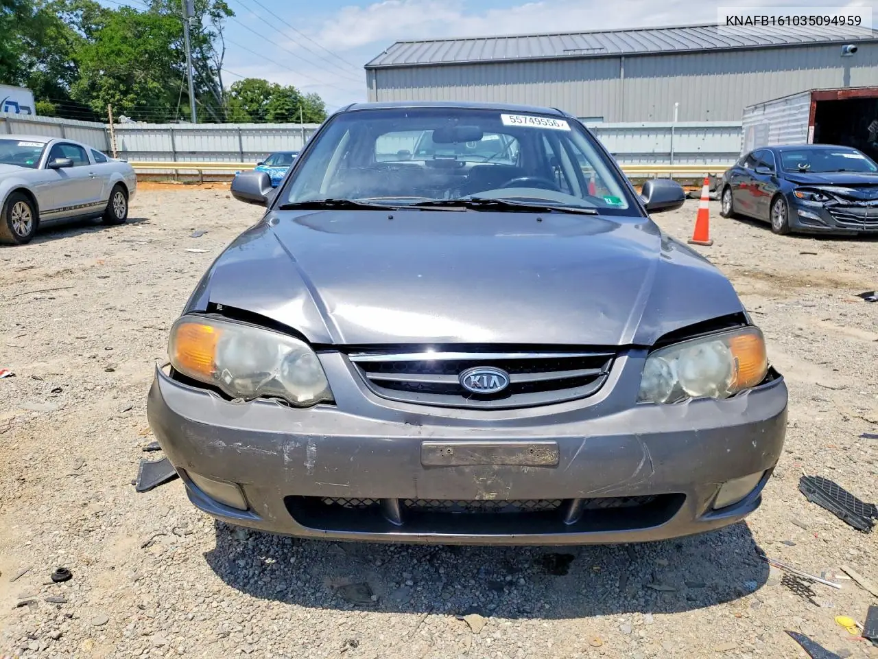 2003 Kia Spectra Gs VIN: KNAFB161035094959 Lot: 55749556