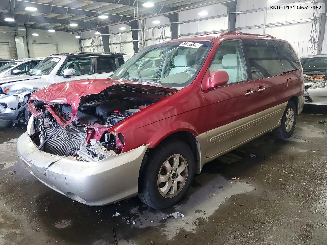 2004 Kia Sedona Lx VIN: KNDUP131046527952 Lot: 55758546