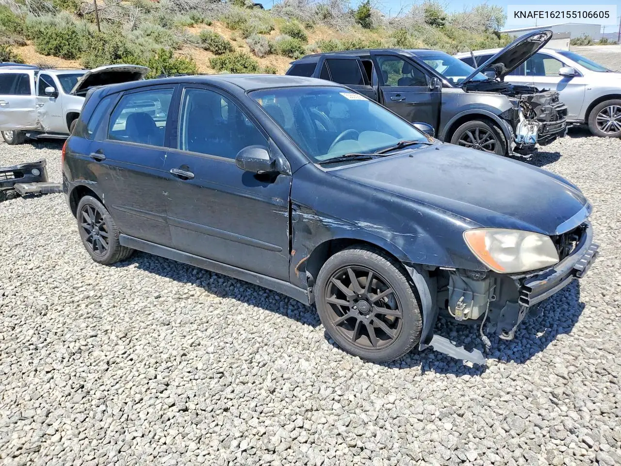 2005 Kia Spectra Spectra5 VIN: KNAFE162155106605 Lot: 53836256