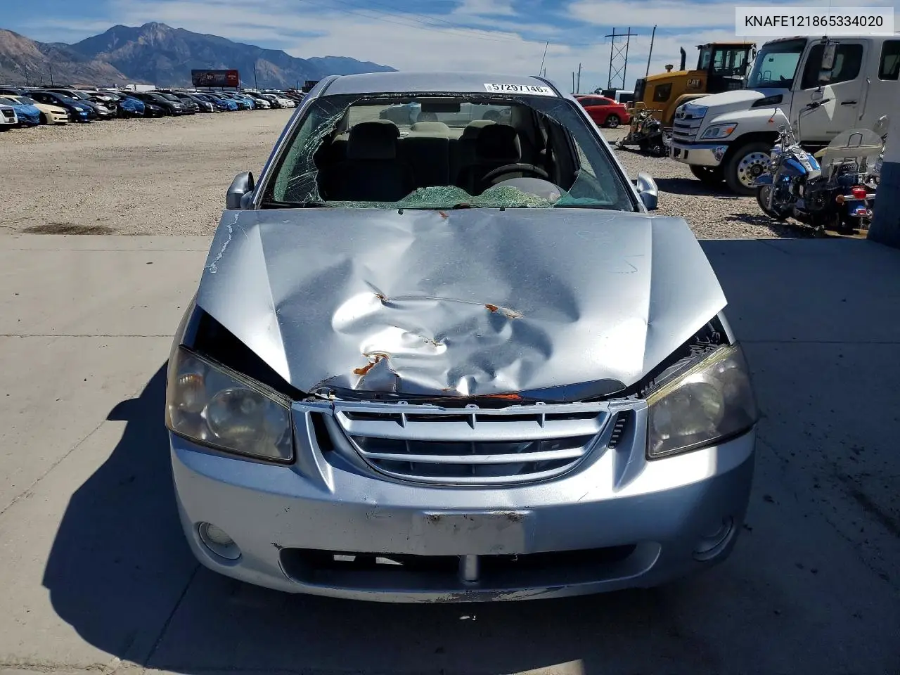 2006 Kia Spectra Lx VIN: KNAFE121865334020 Lot: 57297146