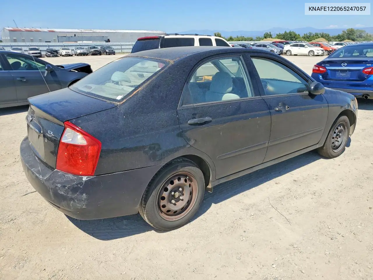 2006 Kia Spectra Ex VIN: KNAFE122065247057 Lot: 58656506