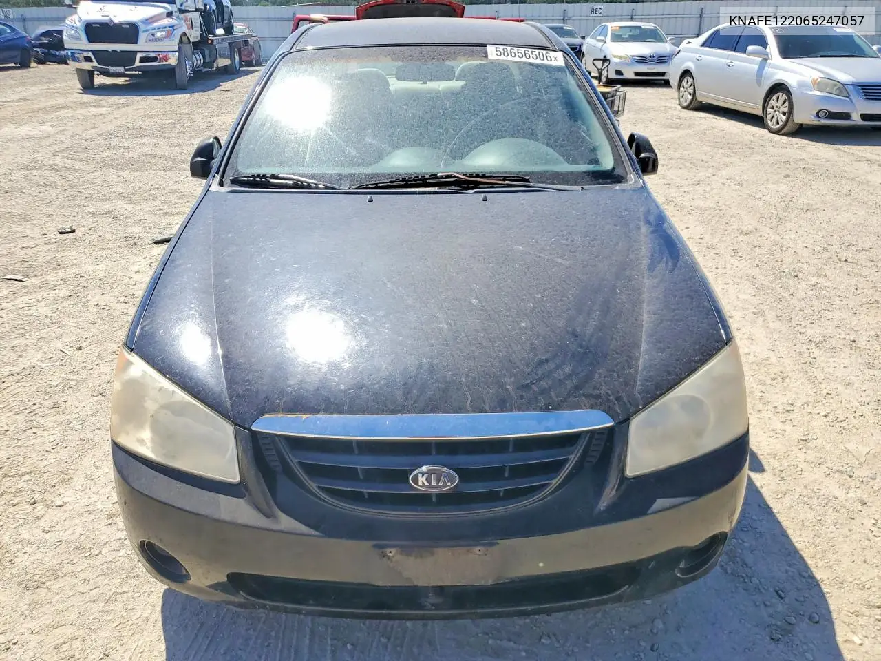 2006 Kia Spectra Ex VIN: KNAFE122065247057 Lot: 58656506