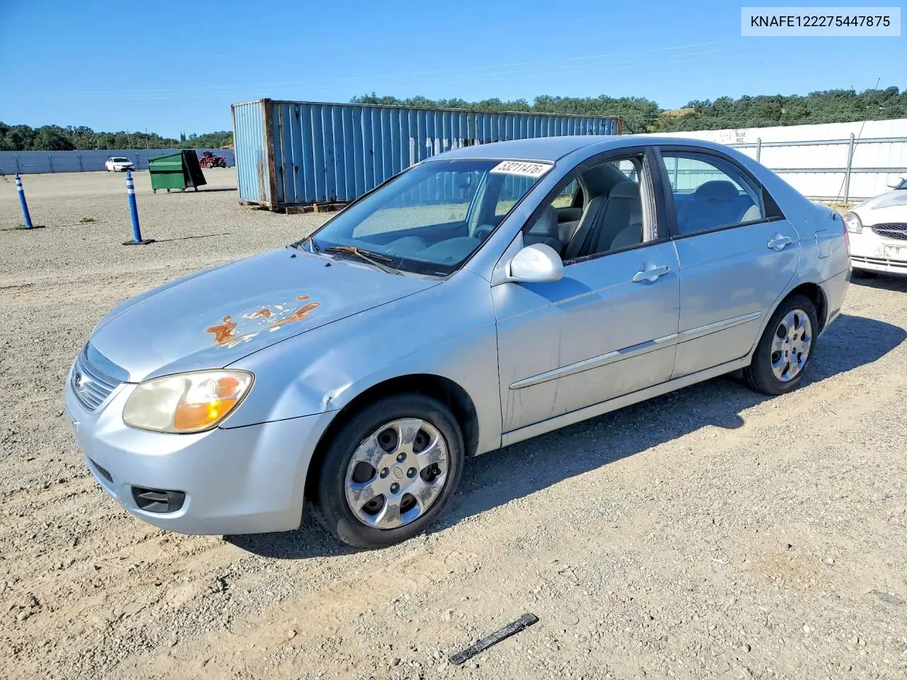 2007 Kia Spectra Lx VIN: KNAFE122275447875 Lot: 53211476