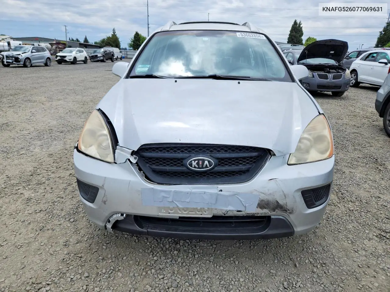 2007 Kia Rondo Lx VIN: KNAFG526077069631 Lot: 53662856