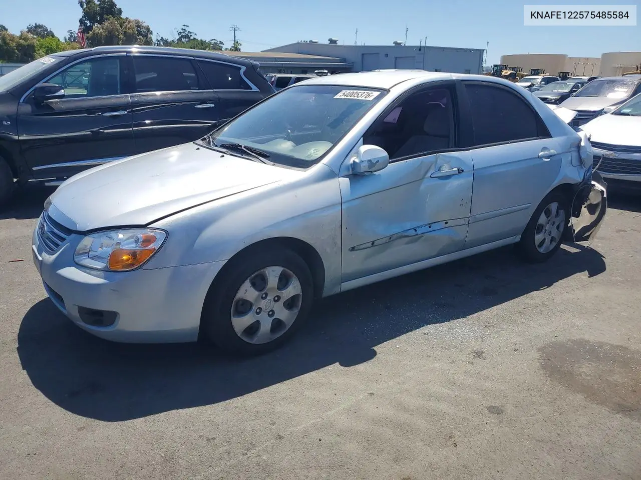 2007 Kia Spectra Lx VIN: KNAFE122575485584 Lot: 54005376